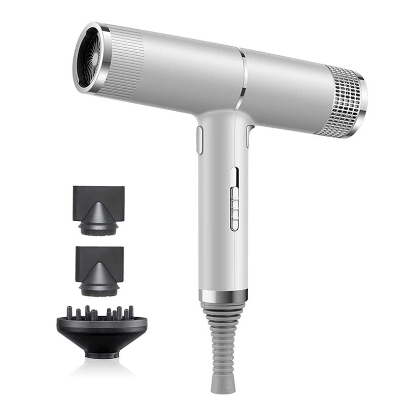 Professional High-Power Ionic Portable Hair Dryer Blue Light Fast Drying New Concept for Hotels Metal Material