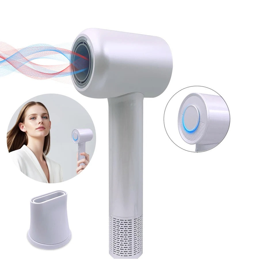 High Speed Ionic Hair Dryer Professional Powerful Fast Drying Low Noise Blow Dryer with Nozzle Attachments for Home Salon Travel Hair Care Styling Hair Blow Dryer