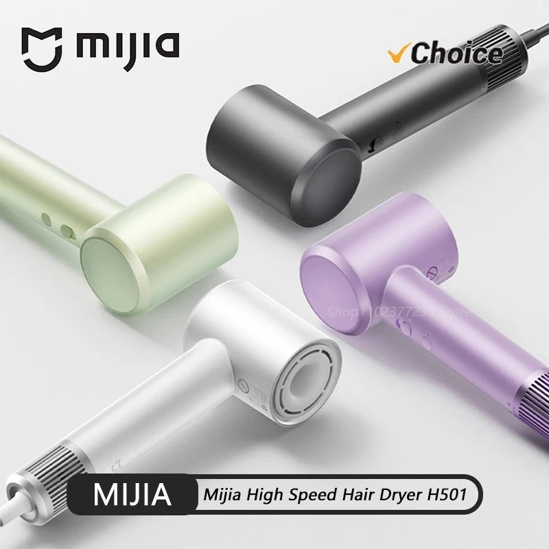 NEW Mijia High Speed Hair Drier H501 220V 2min Rapid Dry Hair 3-color Low Noise Smart Temperature Control Anion Hot/cold air
