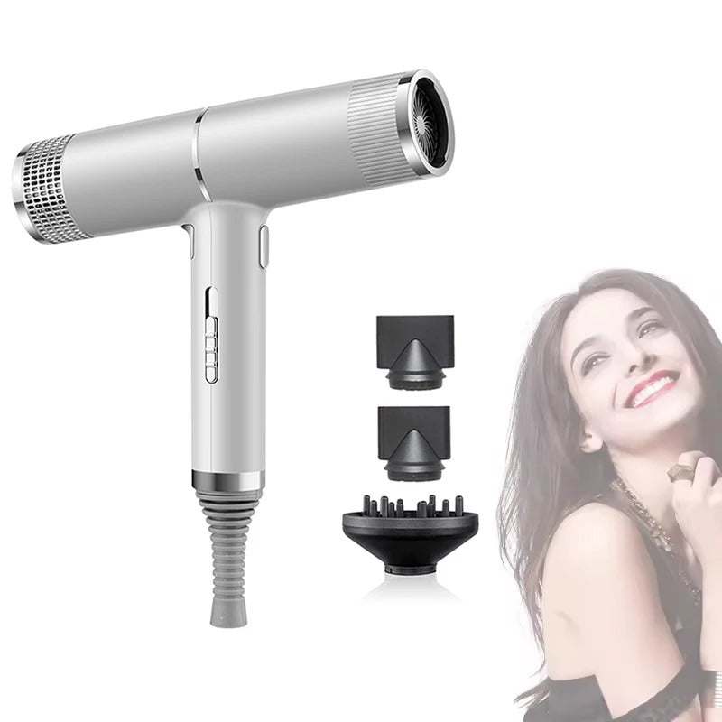 Professional High-Power Ionic Portable Hair Dryer Blue Light Fast Drying New Concept for Hotels Metal Material