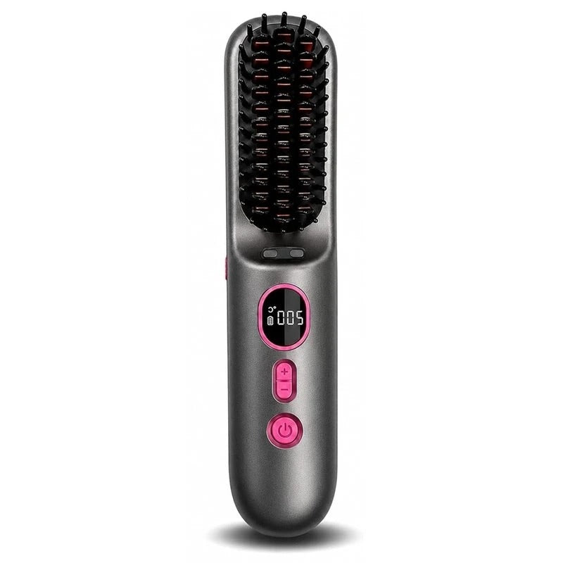 ABLD Portable Cordless Hair Brush,LED Digital Display 4 Gears 9000Mah Battery Capacity For Travel Hair Straightener