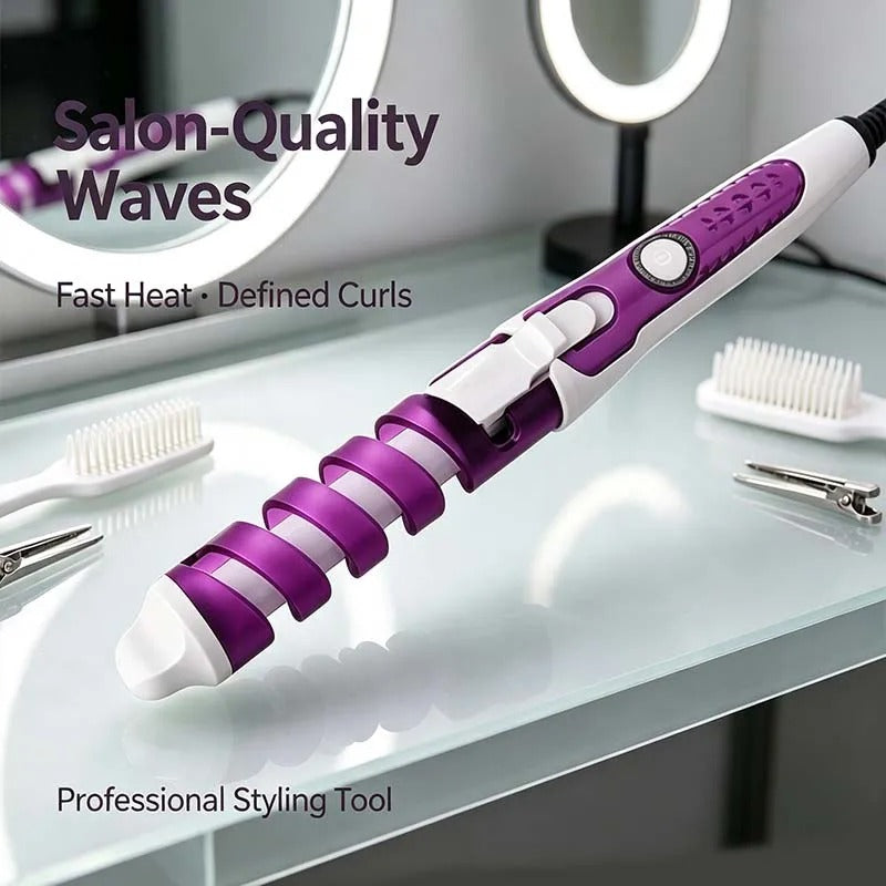 Curly hair straightener, large wave curling iron, long-lasting styling, egg roll curls, suitable for lazy people to use