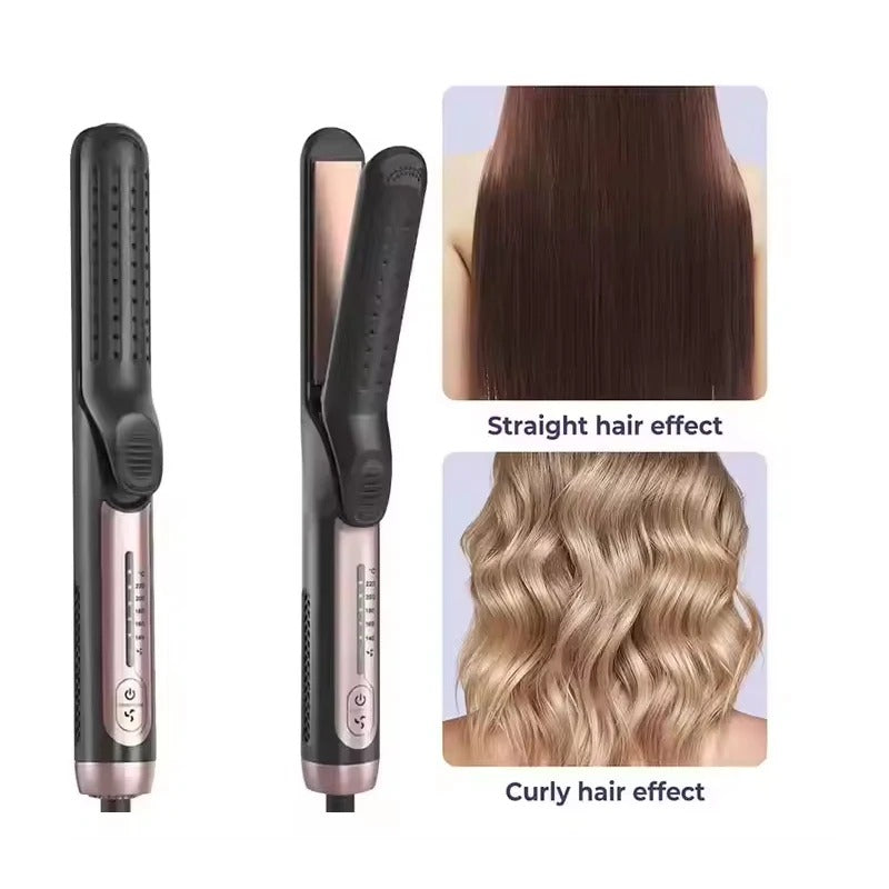 Planchas De Cabello Private Label Ceramic Flat Iron Professional 2 in 1 Curling Iron Hair Curler Straightener