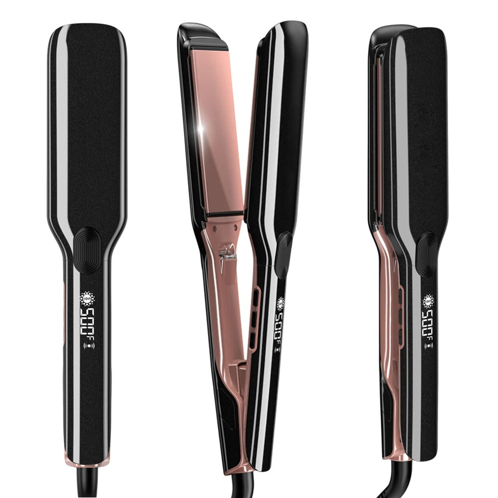 Professional Hair Straightener Keratin Treatment Wide Plate 500°F Hair Flat Irons For Frizzy Hair Recovers Damage 110-240V