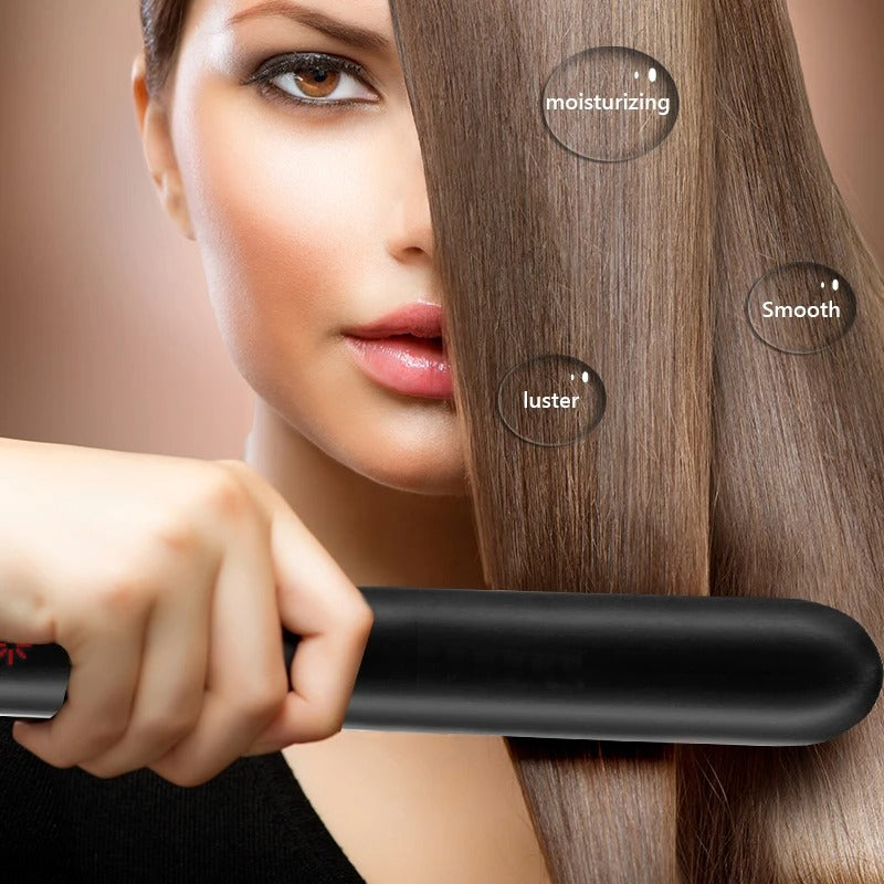 Ceramic straightener and curler, electric heating straightener, multi-temperature control, anti-frizz repair damage, home use