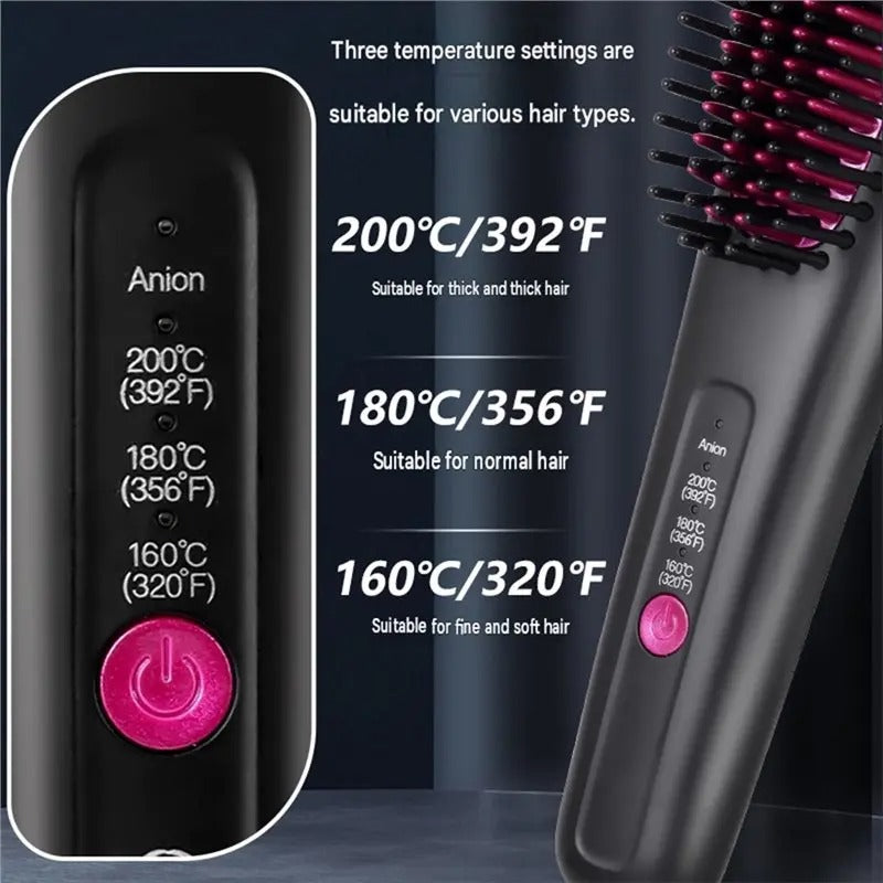 N98R Portable Hair Straightener Home Use Hair Tool Adjustable Temperature Styler