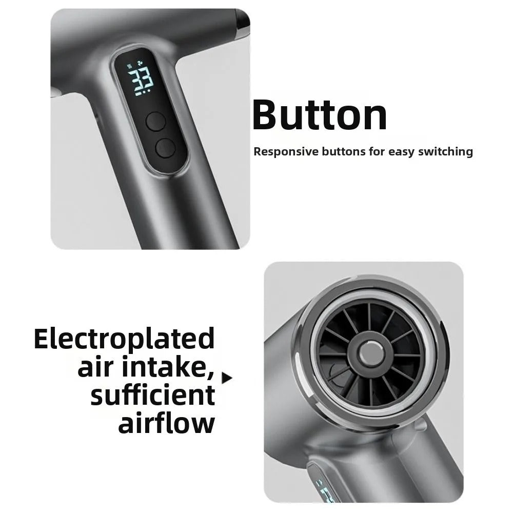 Rechargeable Wireless Hair Dryer Quick-Drying Hot and Cold Wind Negative Ion Hair Dryer 200W High-Speed Portable Blow Dryer