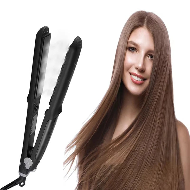 Tourmaline hair straightener, steam, steam LED display, titanium plate flat iron, household, hotel and outdoor products