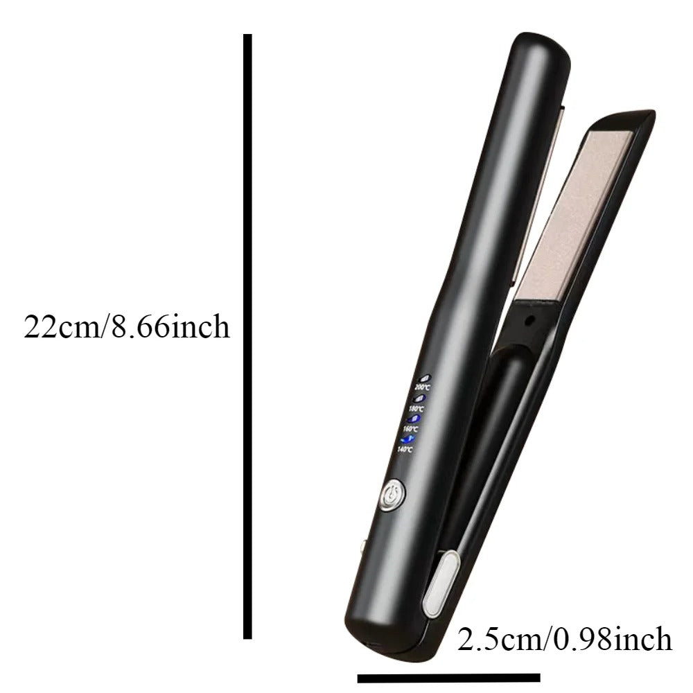 Cordless Wireless 2 In 1 Hot Styling Brush, Fast Heating Mini Hair Straightener, Portable Travel Friendly Women Salon Daily Gift