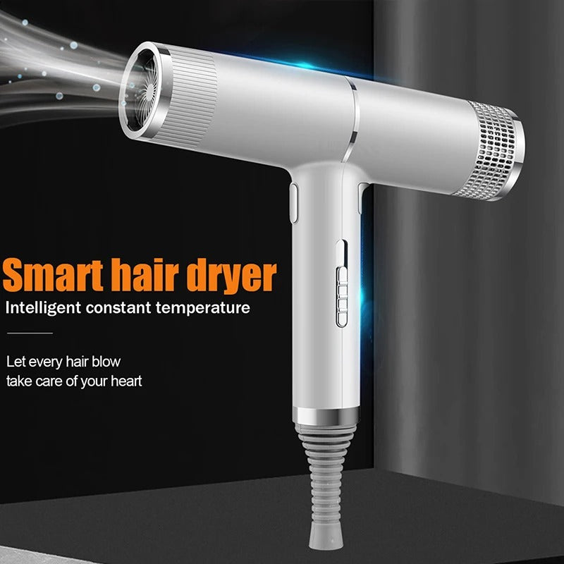 Professional High-Power Ionic Portable Hair Dryer Blue Light Fast Drying New Concept for Hotels Metal Material