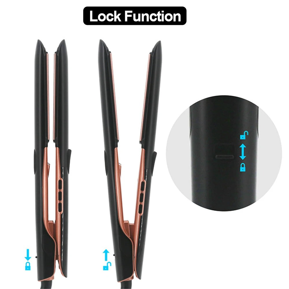 Hair Straightening Iron High Temp Professional Hair Straightener Ceramic Curly Iron 2 in 1 Hair Straightener Hair Curler