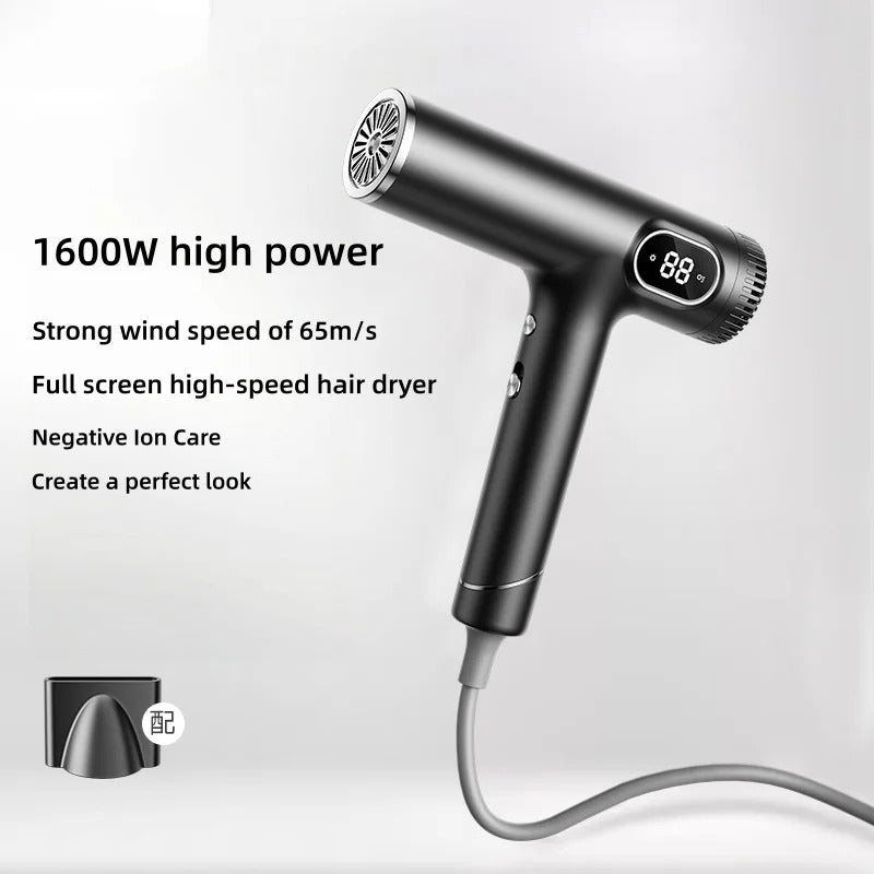 110000 Rpm High-Speed Hair Dryer, High Wind Speed Drying, Lcd Digital Display, Negative Ion Hair Dryer, 220V
