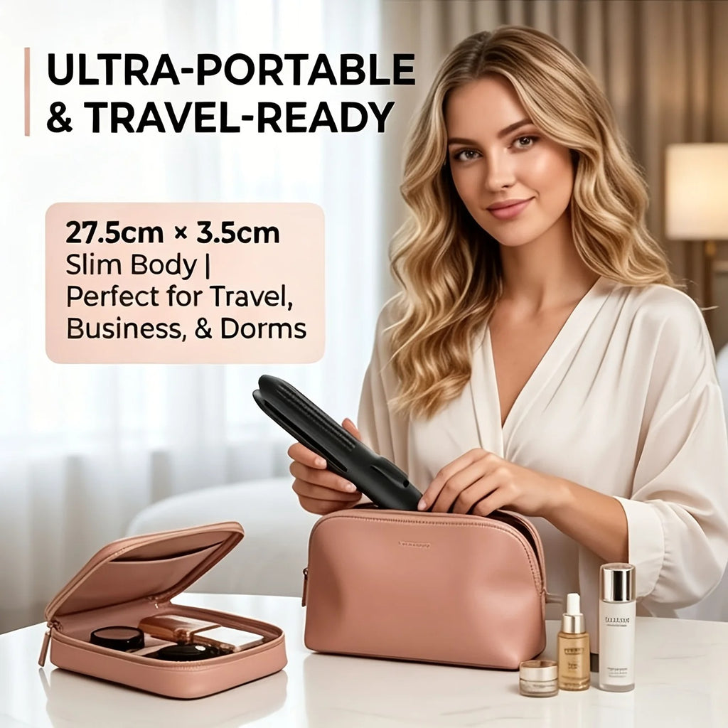 Professional Hair Straightener 2-In-1 Curling Wand Ceramic Ionic Fast Heat-Up Hair Flat Iron Negative Ion Iron Hair Straightener
