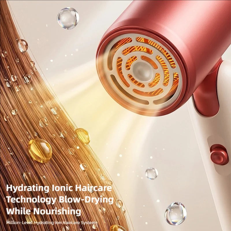 TINSOL Professional Negative Ion Hair Dryer, Constant Temperature Hair Care, Quick Drying, Convenient Foldable Hair Dryer