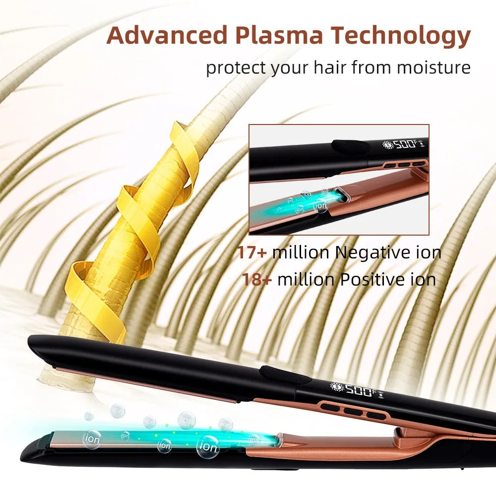 Hair Straightening Iron High Temp Professional Hair Straightener Ceramic Curly Iron 2 in 1 Hair Straightener Hair Curler