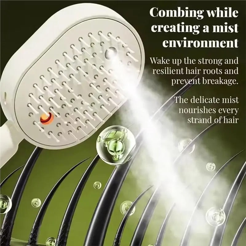 B13C Electric Sprays Air Cushion Massage Comb Electric Steam Brush For Hair Rechargeable Steam Hair Straightener