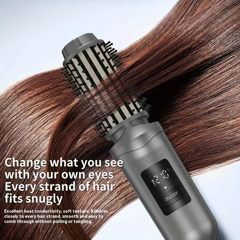 2600mAh Portable Hair Straightening Comb Dormitory Essential Dual Use Straightening Curling Non-damaging Wireless