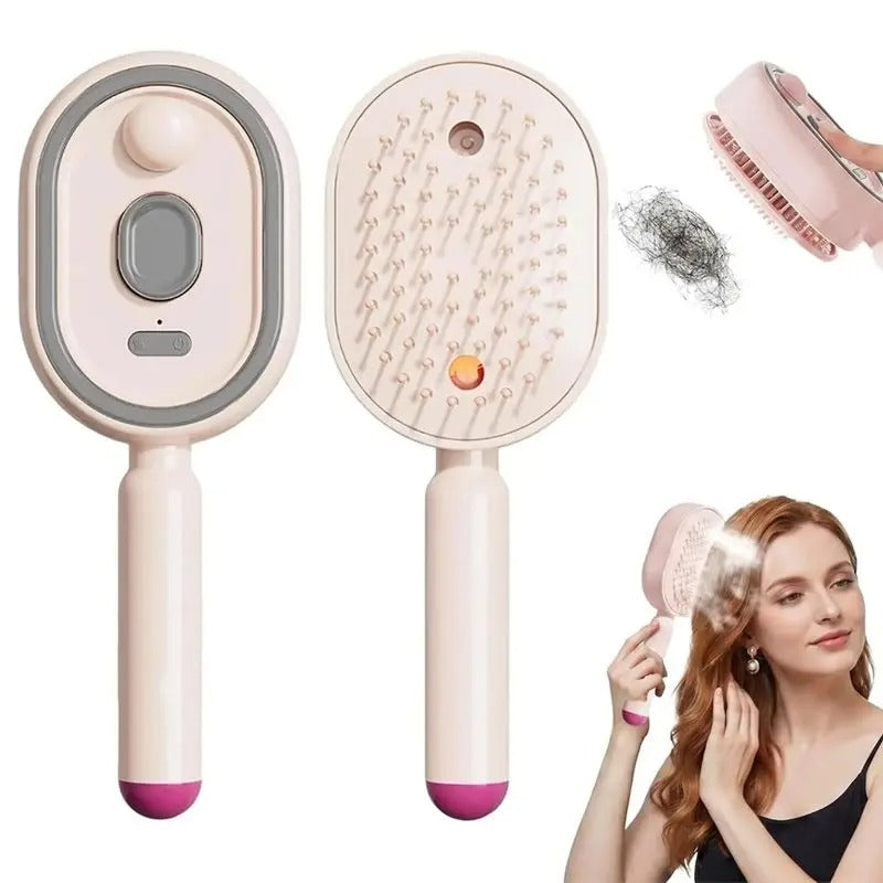B13C Electric Sprays Air Cushion Massage Comb Electric Steam Brush For Hair Rechargeable Steam Hair Straightener