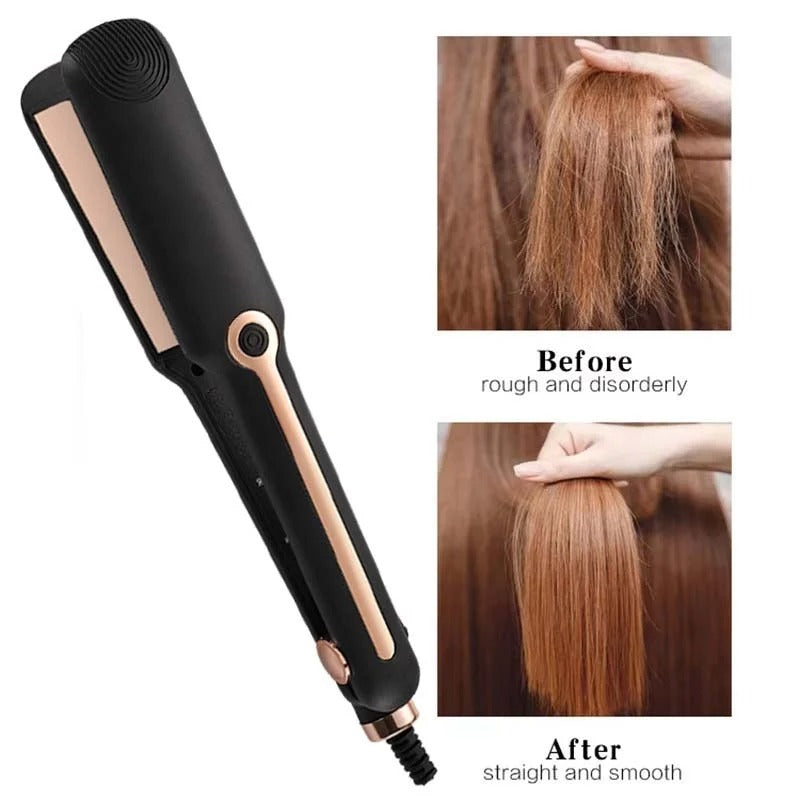 Professional Portable Hair Straightener Brush 4 Degree Adjustment Hair Curler And Straightener 2 In 1 Salon Styling Tools