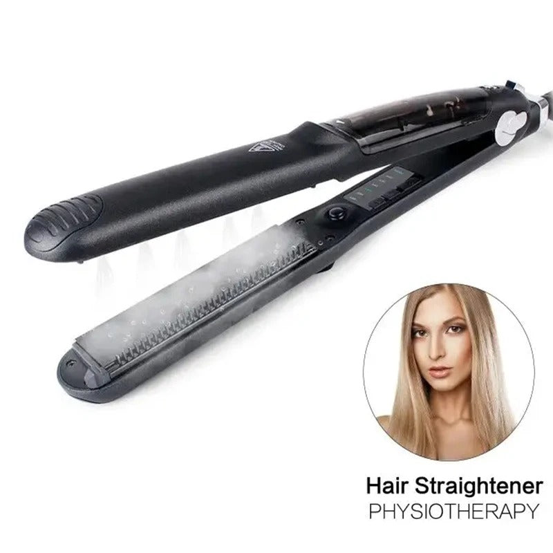 Tourmaline hair straightener, steam, steam LED display, titanium plate flat iron, household, hotel and outdoor products