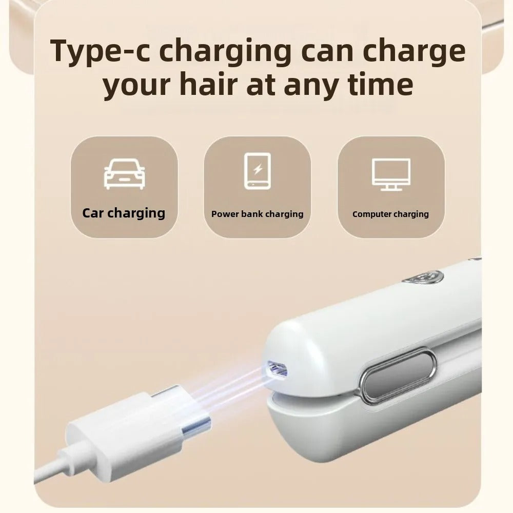 Cordless Wireless 2 In 1 Hot Styling Brush, Fast Heating Mini Hair Straightener, Portable Travel Friendly Women Salon Daily Gift