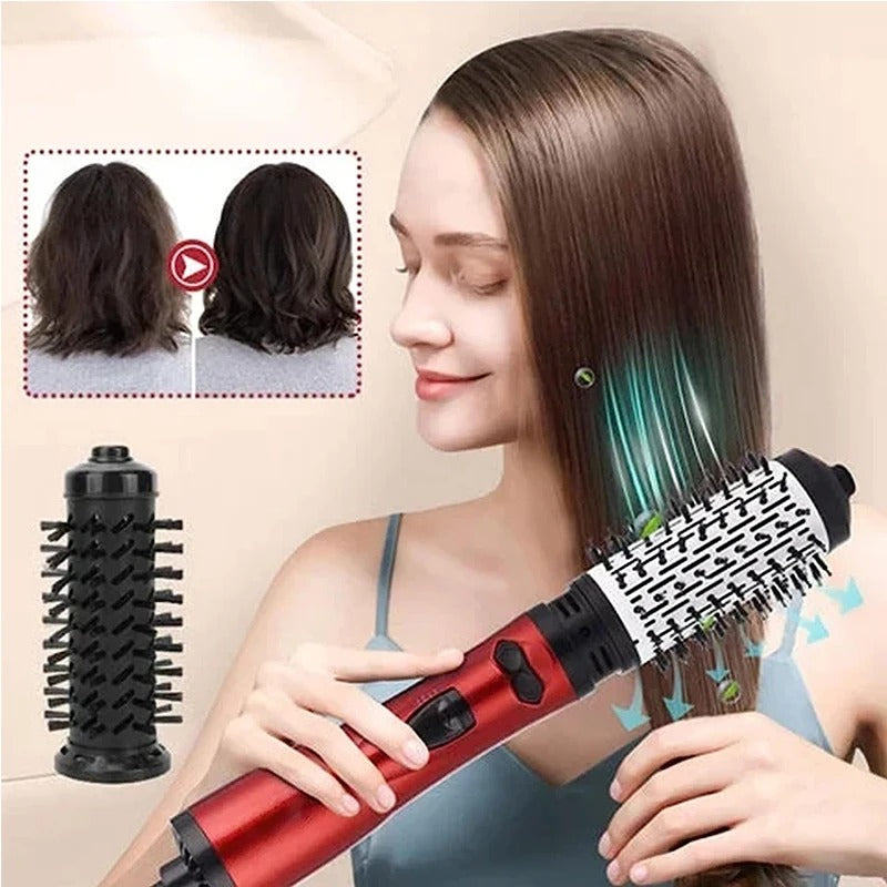 Multi-Functional 2 In 1 Hot Air Brush Automatic Hair Curler Straightener Rotating Volumizer Curling Iron Ceramic Hot Air Comb