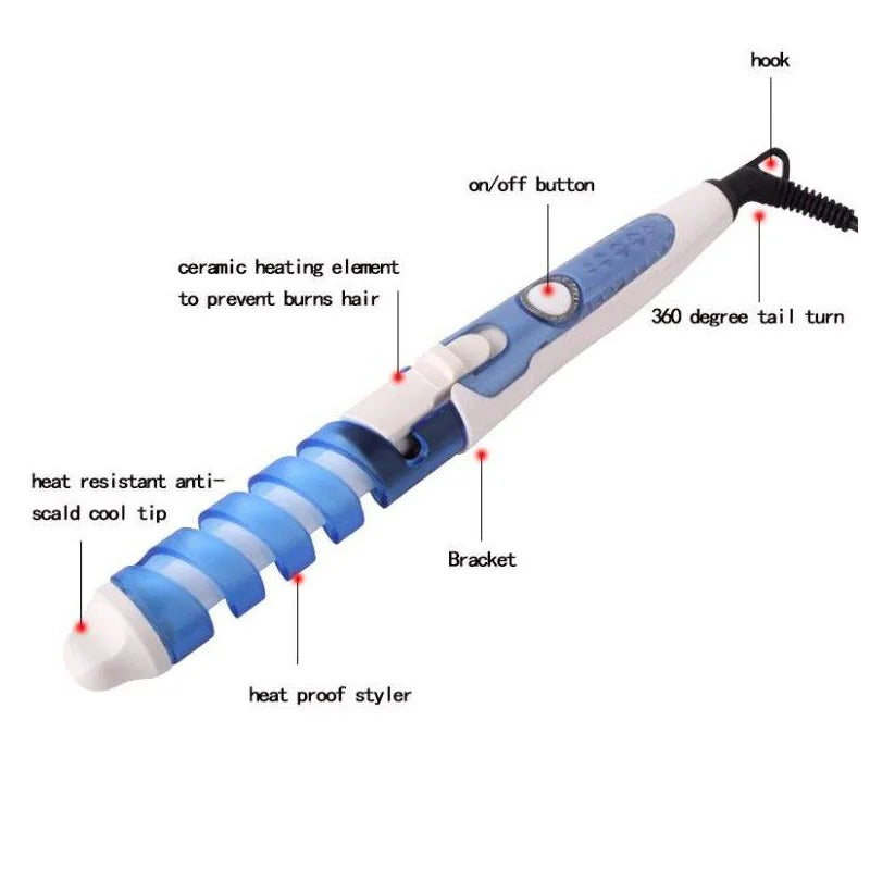 Curly hair straightener, large wave curling iron, long-lasting styling, egg roll curls, suitable for lazy people to use