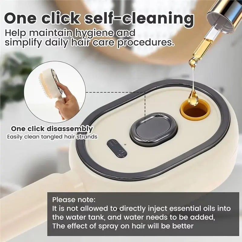 B13C Electric Sprays Air Cushion Massage Comb Electric Steam Brush For Hair Rechargeable Steam Hair Straightener