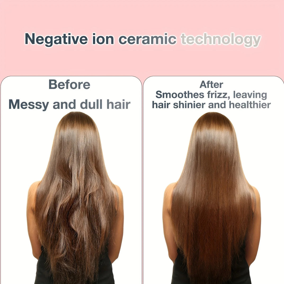 Cordless Wireless 2 In 1 Hot Styling Brush, Fast Heating Mini Hair Straightener, Portable Travel Friendly Women Salon Daily Gift