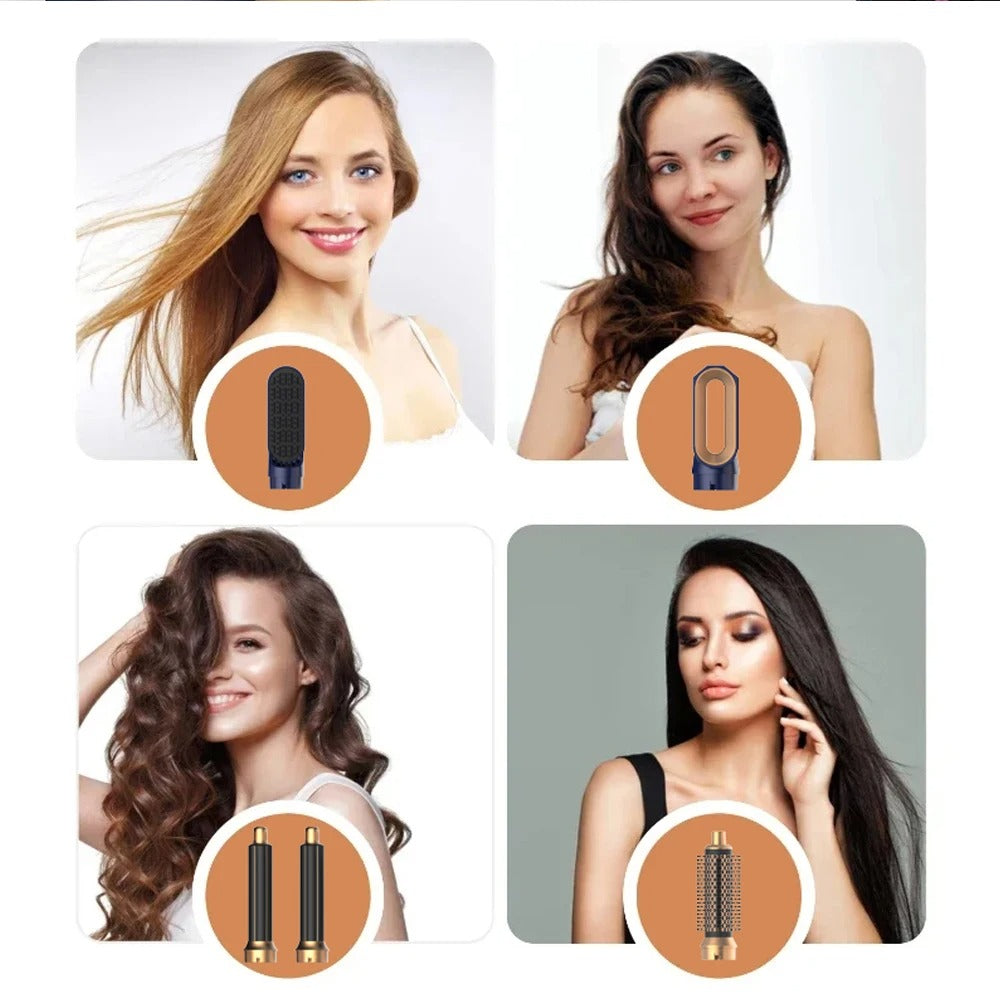 New Hair Dryer 5 in 1 Multifunctional Professional Hairdresser Straightener with Hair Brush Blow Dryer for Hair Multi Styler