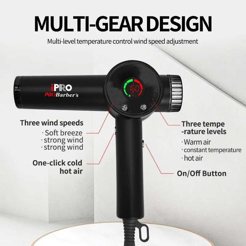 2026 Intelligent Brushless High-Speed Hair Dryer, Negative Ion Hair Care, High-Power Quick Drying Salon Grade Hair Dryer, EU