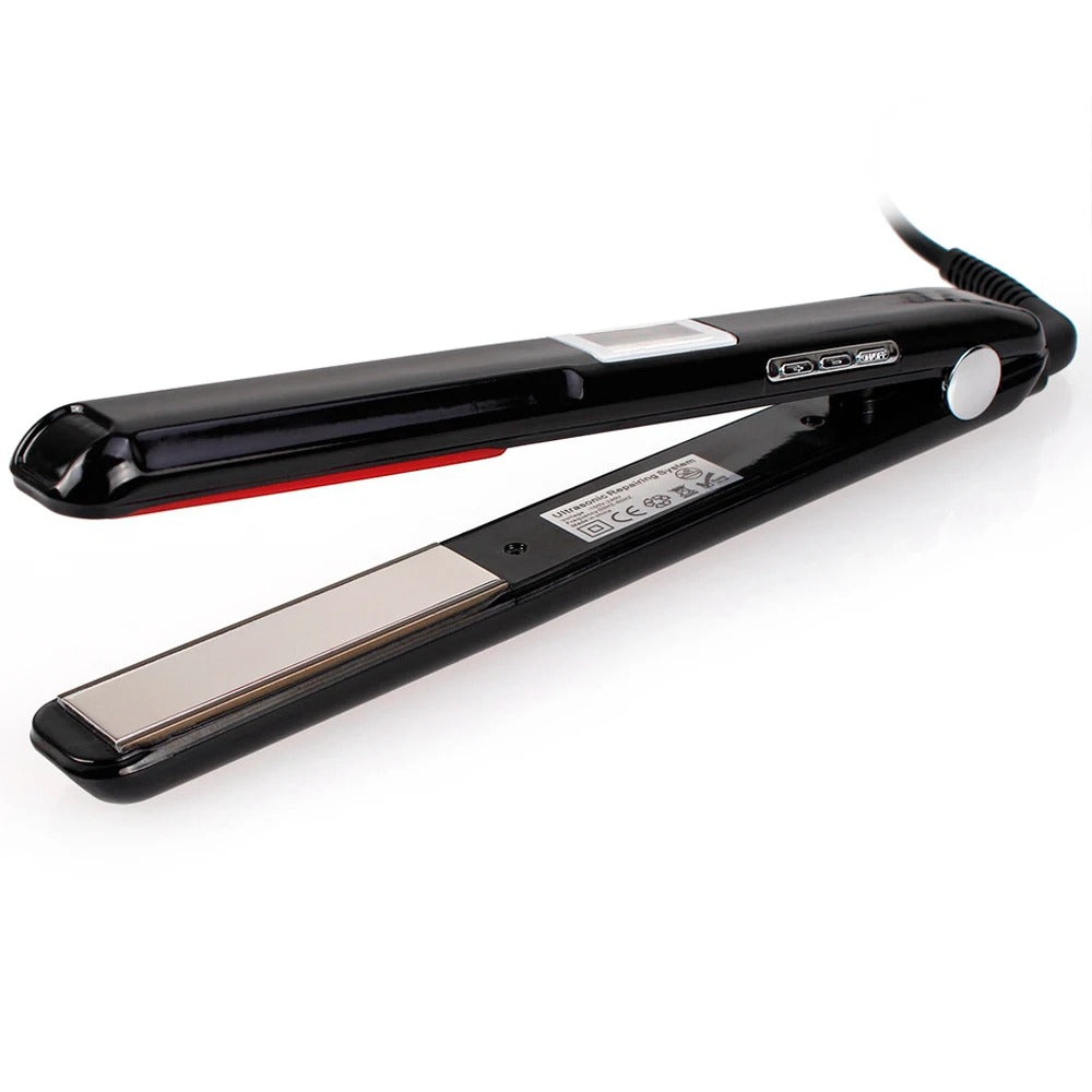 Hair Straightener Infrared and Ultrasonic Profession Cold Hair Care Iron Treatment for Frizzy Dry Recovers Damage Flat Irons
