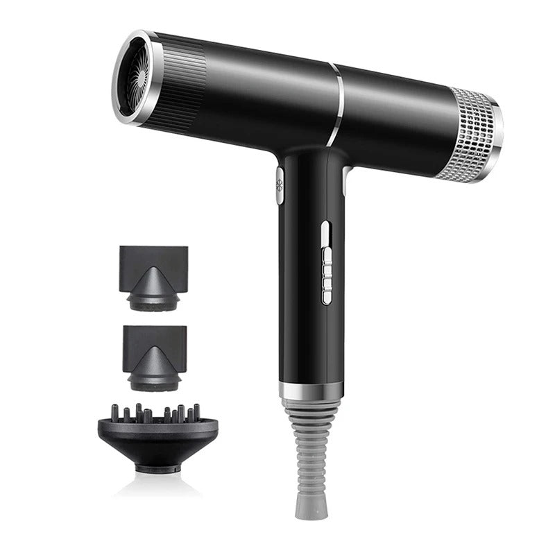 Professional High-Power Ionic Portable Hair Dryer Blue Light Fast Drying New Concept for Hotels Metal Material