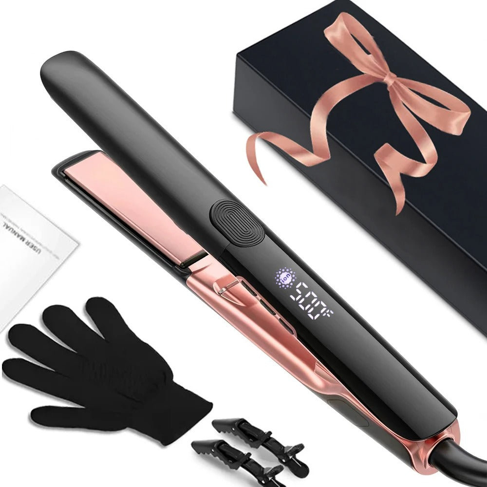 Hair Straightening Iron High Temp Professional Hair Straightener Ceramic Curly Iron 2 in 1 Hair Straightener Hair Curler