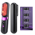 Cordless Hair Straightener 4 Temp LCD Display Anti-scald Hair Straightening Brush Portable Rechargeable Hair Styler Travel Women