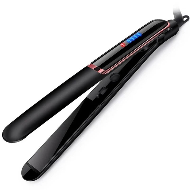 Rapid-Heat Led Display Multifunctional Electric Straightener And Curler Negative Ion Salon Professional Hair Straightener