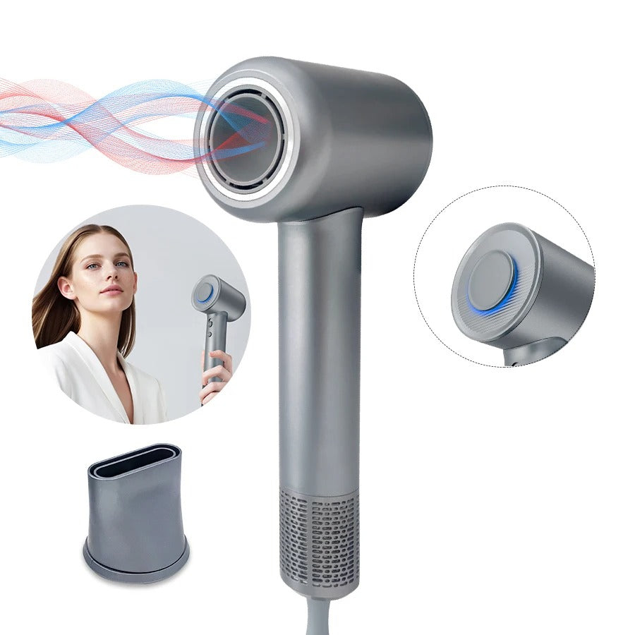 High Speed Ionic Hair Dryer Professional Powerful Fast Drying Low Noise Blow Dryer with Nozzle Attachments for Home Salon Travel Hair Care Styling Hair Blow Dryer