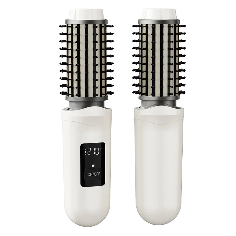 2600mAh Portable Hair Straightening Comb Dormitory Essential Dual Use Straightening Curling Non-damaging Wireless