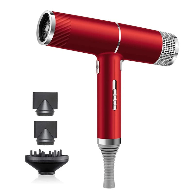 Professional High-Power Ionic Portable Hair Dryer Blue Light Fast Drying New Concept for Hotels Metal Material
